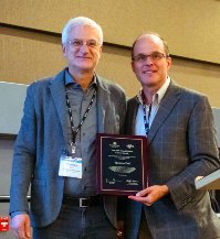  Thomas Ertl receiving the Career Award at IEEE VIS Conference 2019 in Vancouver