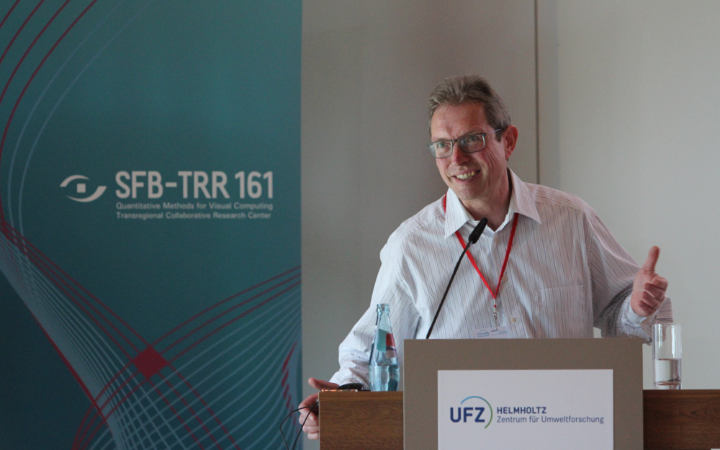 SFB-TRR 161 vice speaker Falk Schreiber during the opening of the conference.
